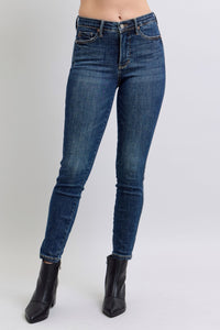 Judy Blue Mid Rise Tummy Control Classic Vintage Skinny Denim Jeans 88881-Jeans-Sunshine and Wine Boutique