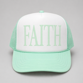 Southern Bliss Faith Seafoam Otto Trucker Hat