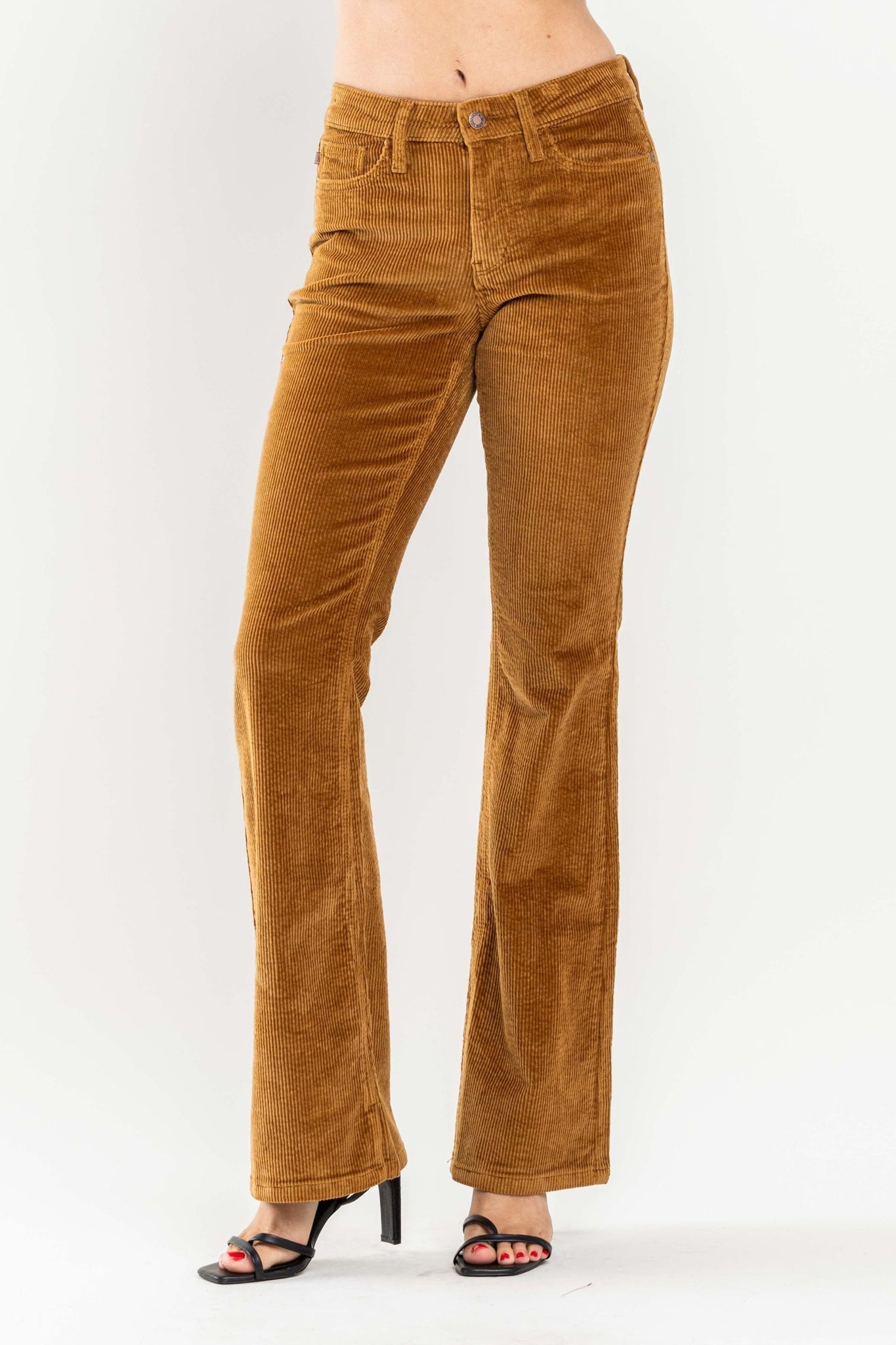 Judy Blue Mid Rise Overdyed Corduroy Bootcut Denim 88521 - Exclusive-Jeans-Sunshine and Wine Boutique