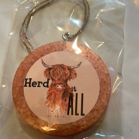 Freshie, Bow Ties and Bourbon- Herd It All-Vehicle Air Fresheners-Sunshine and Wine Boutique