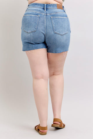 Judy Blue High Waist Stitch Over Destroy Denim Short 15294