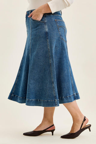 Judy Blue High Waist Lasso Stone Denim Skirt 2844