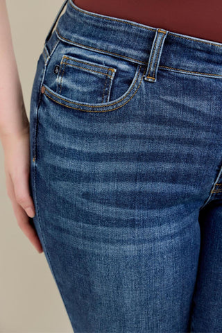 Judy Blue Mid Rise Handsand Skinny Denim Jeans 82252