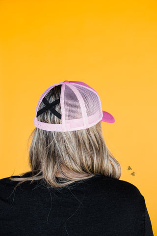 2 Fly Vintage Boots Pink Trucker Hat