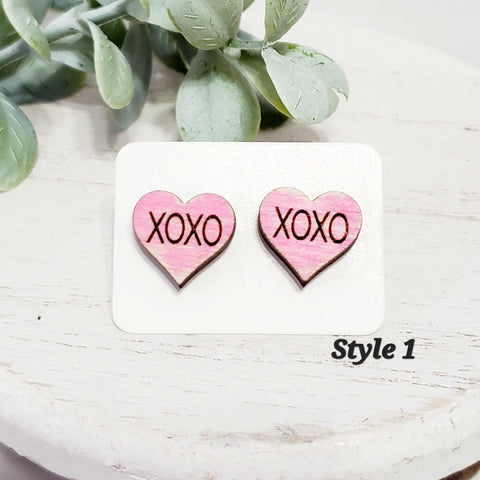Love Wood Studs | Style 1-Sunshine and Wine Boutique