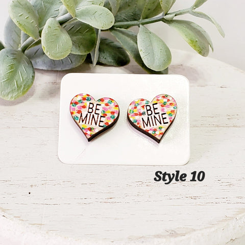 Love Wood Studs | Style 10-Sunshine and Wine Boutique