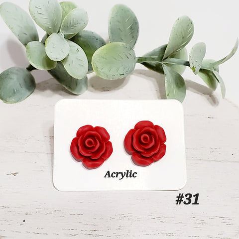 Christmas Wood Studs | Style 31-Sunshine and Wine Boutique