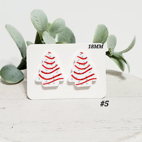 Christmas Wood Studs | Style 5-Sunshine and Wine Boutique