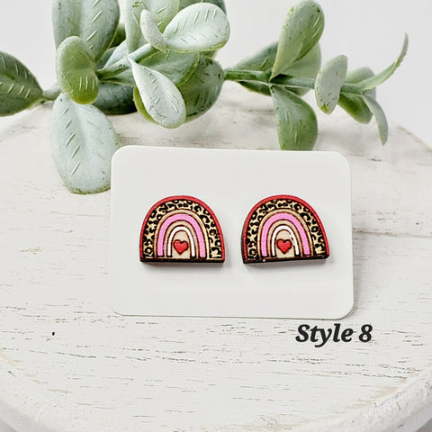 Love Wood Studs | Style 8-Sunshine and Wine Boutique
