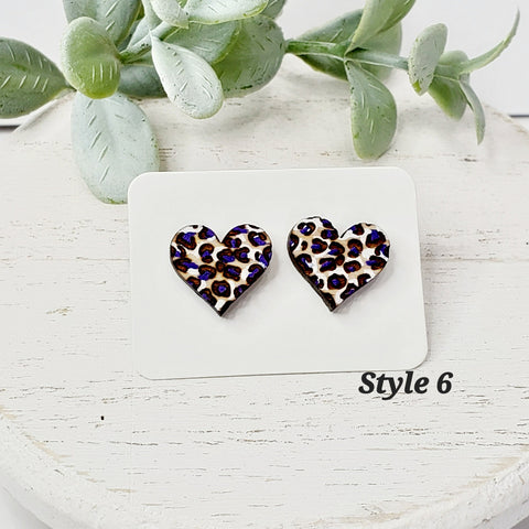 Love Wood Studs | Style 6-Sunshine and Wine Boutique