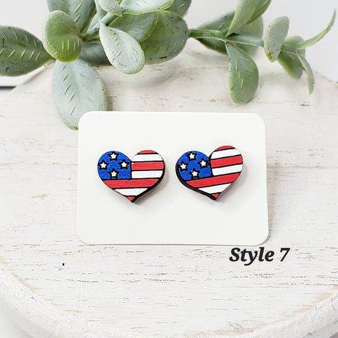 Love Wood Studs | Style 7-Sunshine and Wine Boutique