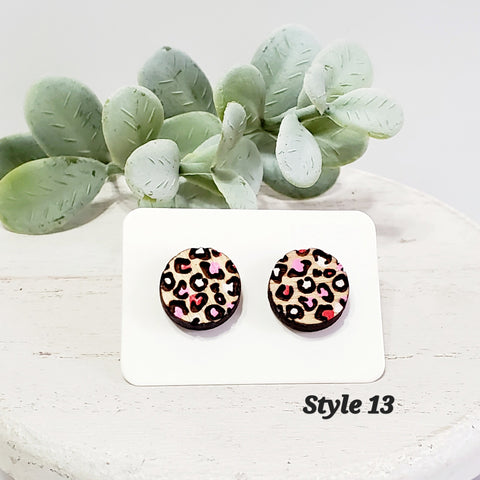 Love Wood Studs | Style 13-Sunshine and Wine Boutique