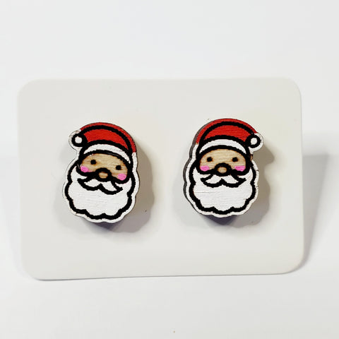 Christmas Wood Studs | Style 3-Sunshine and Wine Boutique