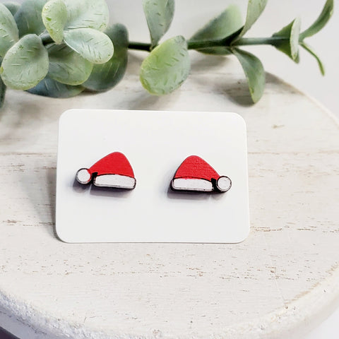Christmas Wood Studs | Style 2-Sunshine and Wine Boutique