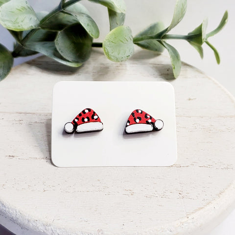 Christmas Wood Studs | Style 1-Sunshine and Wine Boutique