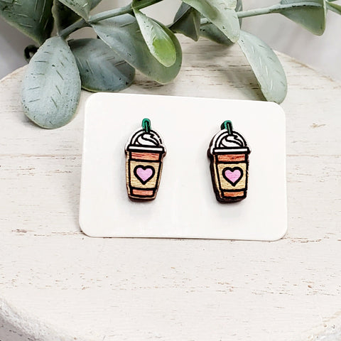 Love Wood Studs | Style 14-Sunshine and Wine Boutique