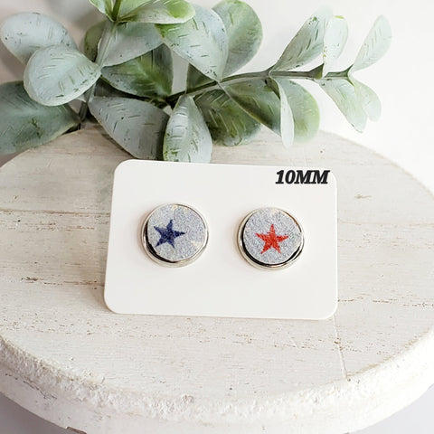 10MM Star Leather Studs-Sunshine and Wine Boutique