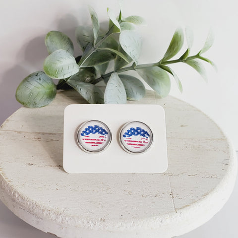 12MM Americana Lip Studs-Earrings-Sunshine and Wine Boutique