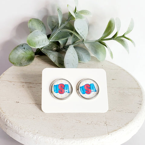 12MM USA Studs-Earrings-Sunshine and Wine Boutique