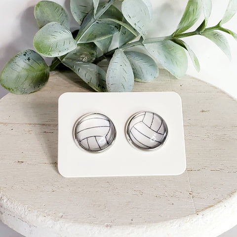12MM Volleyball Studs-Earrings-Sunshine and Wine Boutique