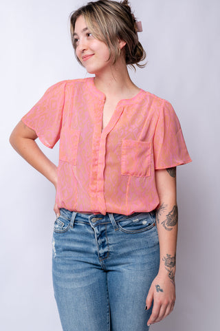 Like Love Let Me See You Do It Shawl Neckline Blouse