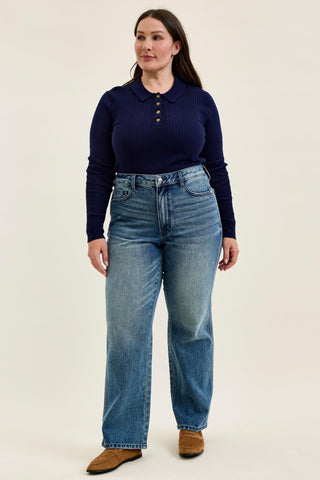 Judy Blue High Waist Kimberly Rigid Magic Straight Denim Jeans 881185