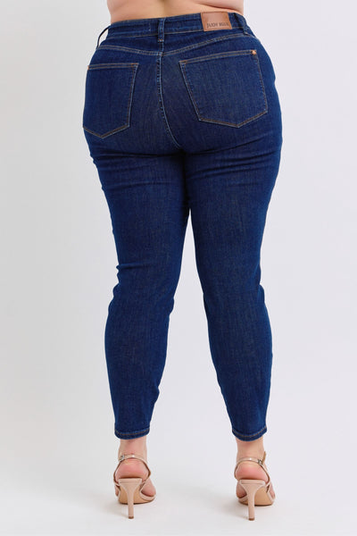 Judy Blue Mid Rise Tummy Control Classic Skinny Denim Jeans 88894-Jeans-Sunshine and Wine Boutique