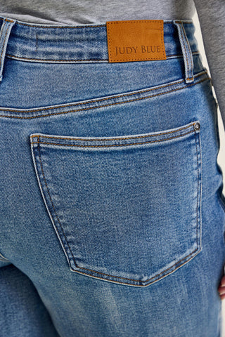 Judy Blue High Waist Tummy Control Peggy Ankle Straight Denim Jeans 881166