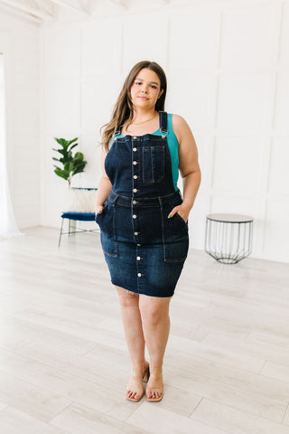 Judy Blue Agnes Denim Overall Dress - Exclusive