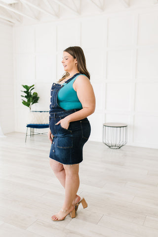 Judy Blue Agnes Denim Overall Dress - Exclusive