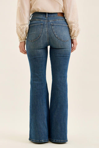 Judy Blue High Waist Tummy Control Jaqueline Flare Denim Jeans 881125