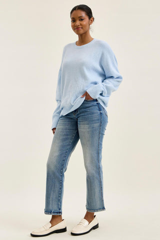 Judy Blue High Waist Tummy Control Peggy Ankle Straight Denim Jeans 881166