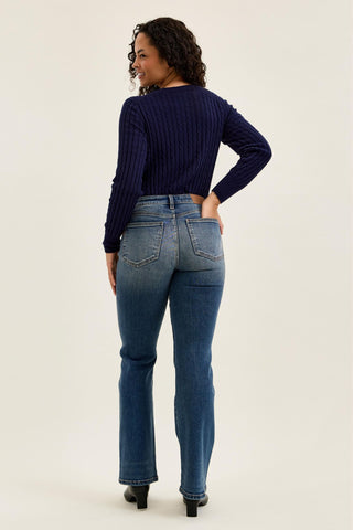 Judy Blue Mid Rise Daisy Dusk Rider Bootcut Denim Jeans 82751