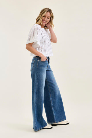 Judy Blue High Waist Palazzo Denim Jeans 82749