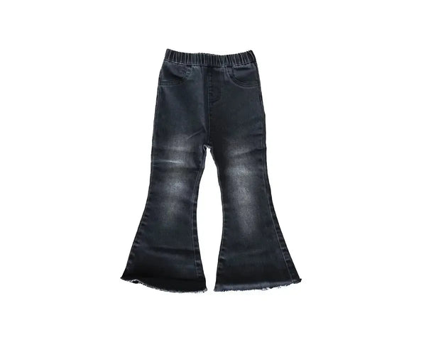 Bailey’s Blossoms Girl's “Sophie” Black Wash Bell Bottom Flare Denim-Clothing-Sunshine and Wine Boutique