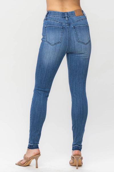 Judy Blue Amanda High Rise Pull on Release Hem Skinny Jeans 88746 - Exclusive-Jeans-Sunshine and Wine Boutique