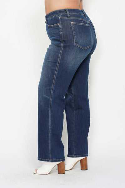 Judy Blue High Waist "Tummy Control" Classic Straight Denim Jeans 88869-Jeans-Sunshine and Wine Boutique