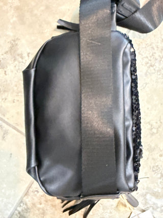 Grace & Emma Black Belt Bag with Fringe