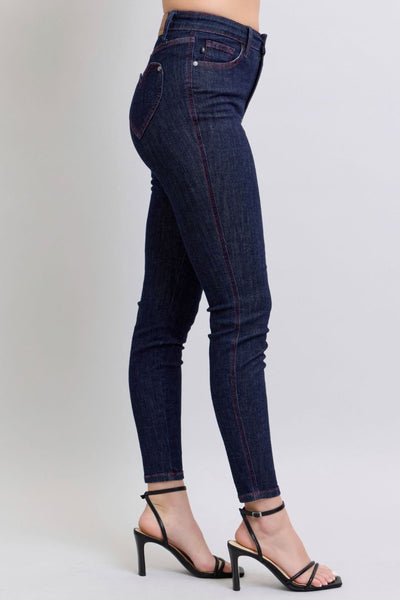 Judy Blue High Waist Heart Shaped Back Pockets Skinny Jeans 88916 - Exclusive-Jeans-Sunshine and Wine Boutique