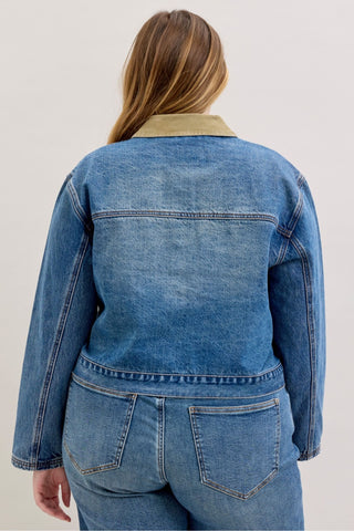 Judy Blue Rigid Barn Corduroy Denim Jacket 7886