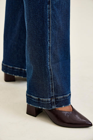 Judy Blue High Waist Fade Indigo Retro Wide Leg Denim Jeans 881159
