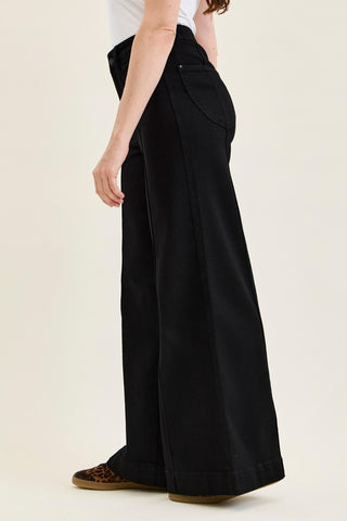 Judy Blue High Waist Liza Black Palazzo Denim Jeans 881243