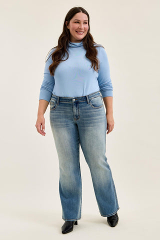 Judy Blue Low Rise Daisy Genie Blue Bootcut Denim Jeans 82747