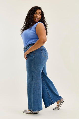 Judy Blue High Waist Palazzo Denim Jeans 82749