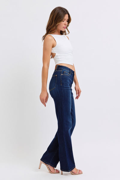 Judy Blue High Waist Straight Denim Jeans 82627-Jeans-Sunshine and Wine Boutique