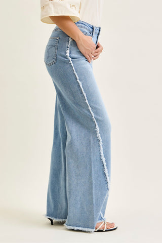 Judy Blue High Waist Twisted Retro Wide Leg Denim Jeans 881087