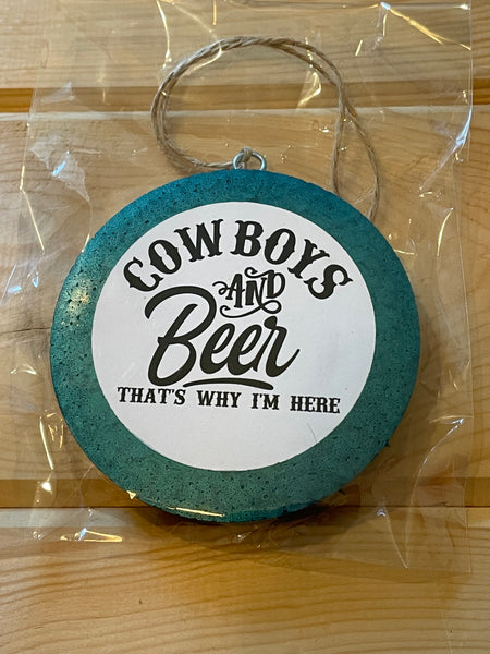 Freshie, Bow Ties and Bourbon- Cowboys and Beer-Vehicle Air Fresheners-Sunshine and Wine Boutique