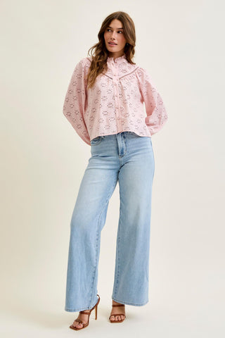 Judy Blue High Waist Tummy Control Retro Wide Leg Denim Jeans 881128
