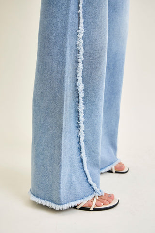 Judy Blue High Waist Twisted Retro Wide Leg Denim Jeans 881087