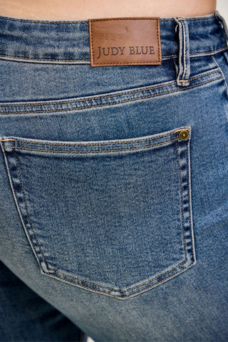 Judy Blue Mid Rise Front Flap Pocket Flare Denim Jeans 881113